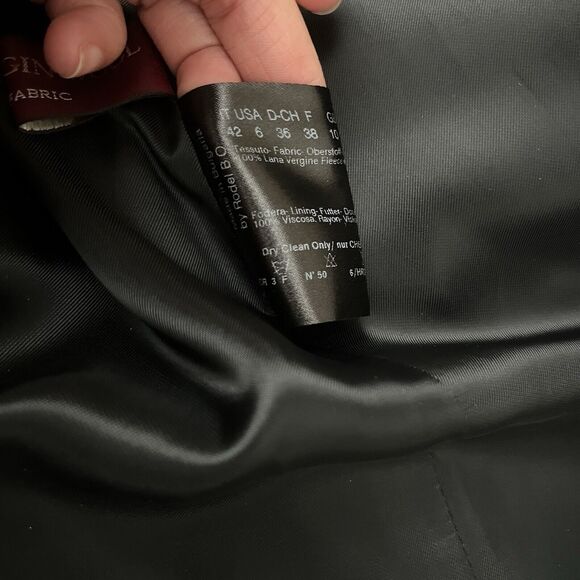 CINZIA ROCCA Women’s Wool Coat Black Size 6 High Collar - Picture 10 of 11